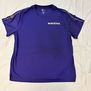 Men's Baltimore Ravens Nike Purple Sideline Coach UV Performance T-Shirt 3XL